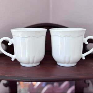 Vintage French Arcopal Cup Set of Two Coffee Teacups